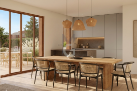 3-beds apartment with two terraces, in a condominium with swimming pool