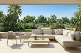 3-beds apartment with two terraces, in a condominium with swimming pool