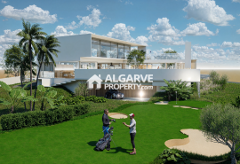 Excellent plot of land near the beach with approved project for a modern 4-bedroom villa between Almancil and Quinta do Lago.