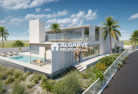 Excellent plot of land near the beach with approved project for a modern 4-bedroom villa between Almancil and Quinta do Lago.
