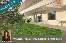 T2 Vannes –Terrasse sud,parking,résidence standing