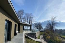 Splendid modern house with Leman Lake view in Chailly-Montreux, Switzerland.