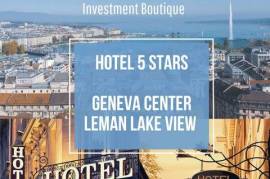 Luxurious 5-star hotel in the center of Geneva overlooking Lake Leman, Switzerland
