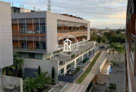 Design penthouse with a double bedroom