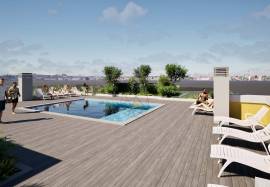 New build 2 and 3 bedroom apartments under construction with box and pool in Lagos