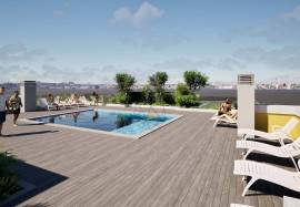 New build 2 and 3 bedroom apartments under construction with box and pool in Lagos