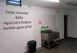 Closed garages with storage rooms