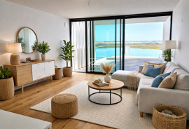 Long-Term Rental: Luxury 2-Bedroom with Panoramic Views in Frontline Fuseta