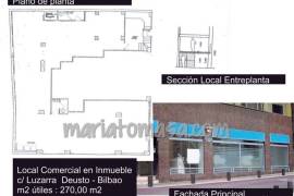 Commercial premises on the corner with double access and rental option with purchase on Avenida Enekuri – Deusto