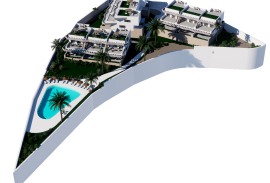 New build bungalows with large terraces and common areas in Finestrat New build bungalows with large terraces and common areas in Finestrat