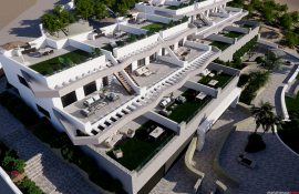 New build bungalows with large terraces and common areas in Finestrat