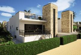 Neubauvillen in Camposol Golf (Mazarrón-Murcia) mit privatem Solarium und Keller.