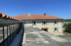 House for restoration with massive glazed barn with planning permission in fantastic lakeside position with mountain views