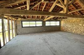 House for restoration with massive glazed barn with planning permission in fantastic lakeside position with mountain views