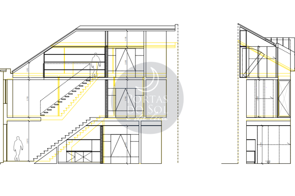 Building with approved project for 2 apartments.
