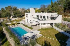 Island of Krk, Malinska, luxury villa with two apartments in the first row to the sea