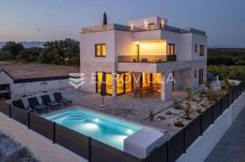 Zadar, Poljica Brig, modern villa with swimming pool, gym and jacuzzi on the roof terrace