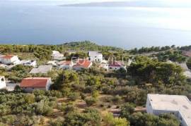 Brela, building land with a project for a villa with a swimming pool