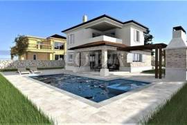 New detached villa with pool, near Vrbnik