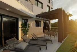 Apartment on the ground floor of a villa under construction, town of Krk