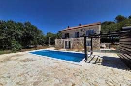 House with a pool under renovation, island of Krk