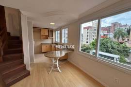 Excellent semi-furnished penthouse apartment, 74.46m², for sale, 2 bedrooms, 1 suite, 1 parking space, Petrópolis, POA/RS