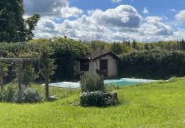 Charming Gascon Farmhouse with Pool, Lake & Mountain Views