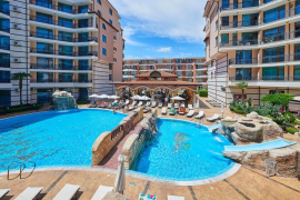 Sea vIew StudIo/open plan 1 bed apartment In KarolIna, Sunny Beach, 100 meters to the beach
