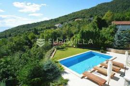 Opatija, Matulji, villa with swimming pool and panoramic sea view