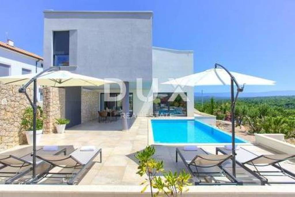 ISLAND OF KRK, TOWN OF KRK - Luxury villa with pool and sea view