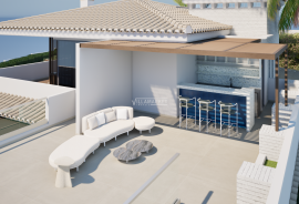 Luxury 5 bedroom villa with pool and sea view for construction located on Porto de Mós Beach in Lagos