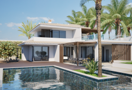 Luxury 5 bedroom villa with pool and sea view for construction located on Porto de Mós Beach in Lagos