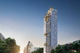 New Luxury High-Rise 55 Storey Condo with Excellent Facilities and City and Chao Phraya River Views at Samyan - Rama IV