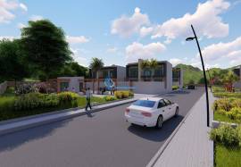 3+1 bedroom villa under construction with swimming pool and garage located in Ferreiras