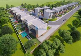 3+1 bedroom villa under construction with swimming pool and garage located in Ferreiras