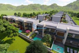 3+1 bedroom villa under construction with swimming pool and garage located in Ferreiras