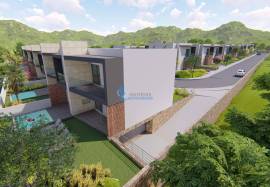 3+1 bedroom villa under construction with swimming pool and garage located in Ferreiras