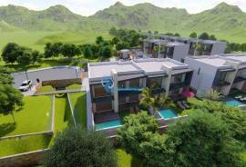 3+1 bedroom villa under construction with swimming pool and garage located in Ferreiras