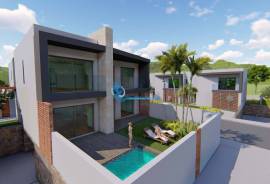 3+1 bedroom villa under construction with swimming pool and garage located in Ferreiras