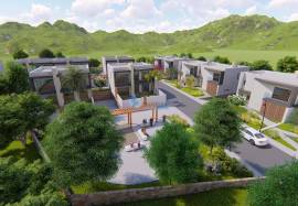 3+1 bedroom villa under construction with swimming pool and garage located in Ferreiras