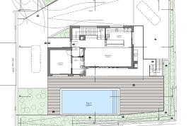Land with approved project for detached house with swimming pool