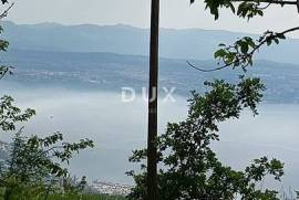 LOVRAN, DOBREĆ- Land plot 1415m2 with building permit and beautiful sea view