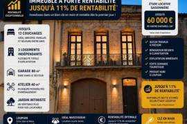 Immeuble rénové 172 m² – 12 couchages – Jusqu’à 60K€/an, 11% de rentabilité – Loupian