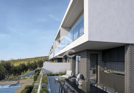 New 4 bedroom villa, with garden and terrace, in a private condominium with swimming pool, next to the Retail Park in Eiras.