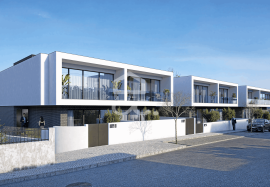 New 4 bedroom villa, with garden and terrace, in a private condominium with swimming pool, next to the Retail Park in Eiras.