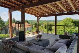 Main House and Two Guest Gites with Pool and Panoramic View
