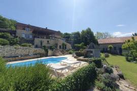 Main House and Two Guest Gites with Pool and Panoramic View