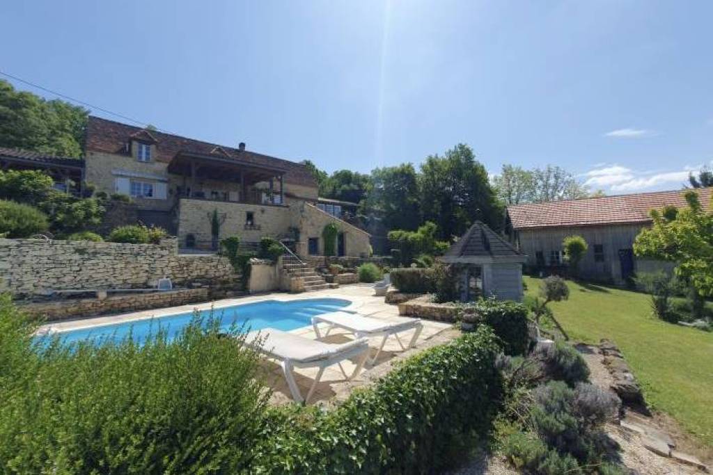 Main House and Two Guest Gites with Pool and Panoramic View