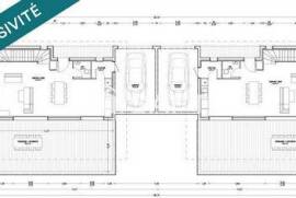 Maison type 4 jumelée par le garage avec un terrain de 600m² environ.