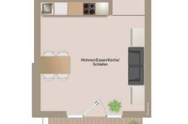 For rent: modern studio apartment with terrace - Just a 5-Min walk to Boxhagener Platz
